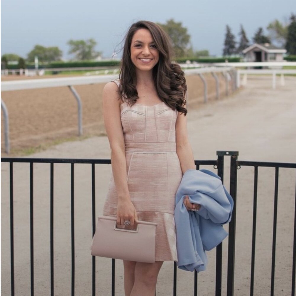 Pink Metallic Party Dress | Wedding Guest Dress | Pink Party Dress